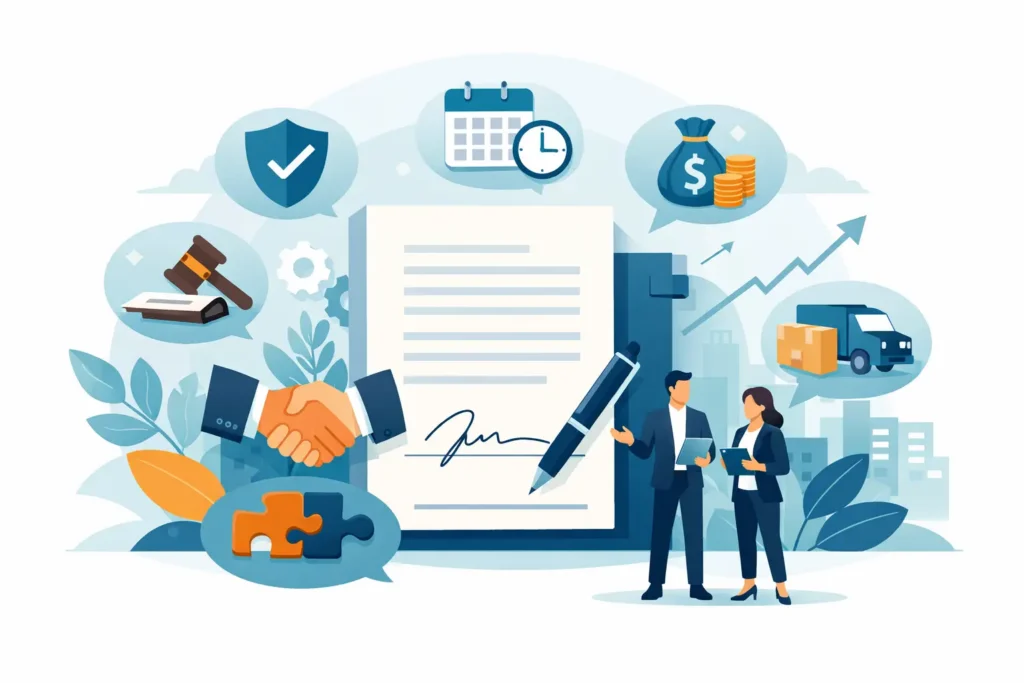 7 clauses essentielles d’un contrat commercial