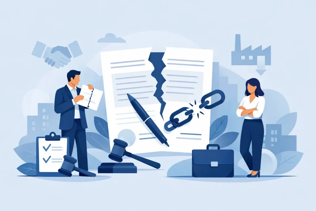 Clause de résiliation de contrat commercial